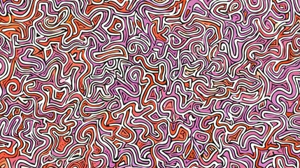 Colorful Abstract Patterns with Curvy Lines and Swirls