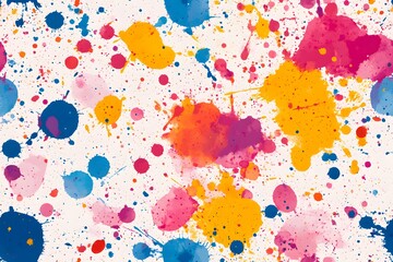 Multicolored ink splatter pattern