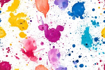 Multicolored ink splatter pattern