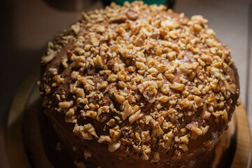 pastel de chocolate con nueces
