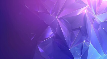 Abstract background forming a crystal like structure with purple triangles