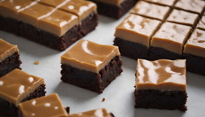 batch of salted caramel brownies