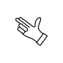 Obraz premium Bang bang gesture flat line symbol set.