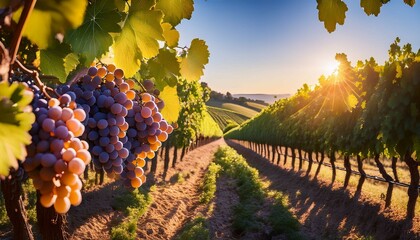 vineyard in autumn