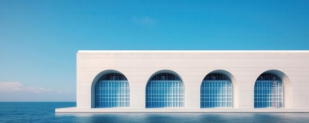 Fototapeta premium The energy of water harnessed in a modern desalination plant, providing fresh water from the sea, desalination plant, water technology