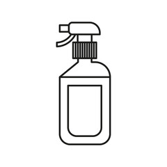 Fototapeta premium cleansing spray icon flat line symbol set.