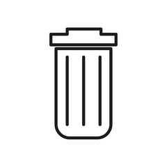 Delete icon flat line symbol set.