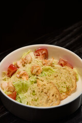 Delicious Fresh Shrimp Salad Featuring Crisp Vegetables and Tasty Cheddar for a Gourmet Experience