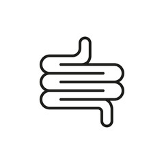 Gut icon flat line symbol set.