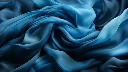 Obraz premium abstract background of blue and white smoky fabric in scattered form with black strands on dark background