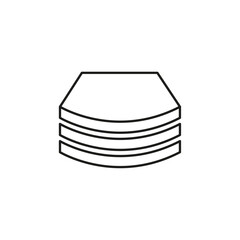 Layer icon flat line symbol set.