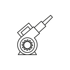 Leaf blower icon flat line symbol set.