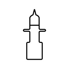 nasal spray bottle icon flat line symbol set.