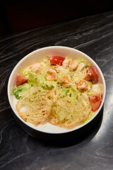 Delicious Fresh Shrimp Salad Featuring Crisp Vegetables and Tasty Cheddar for a Gourmet Experience