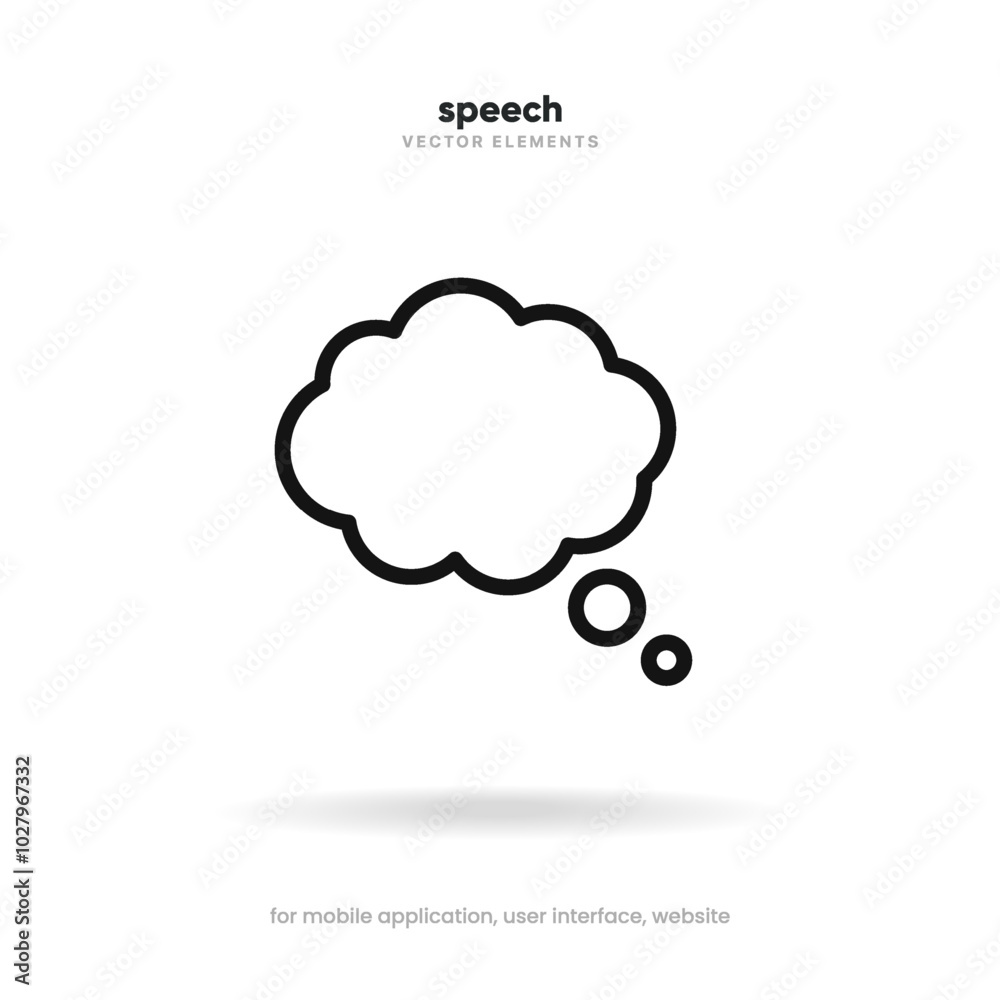 Poster white blank speech bubbles, speak balloon, thinking balloon, chatting box, message box set on colorf