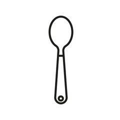 Spoon icon flat line symbol set.