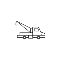 tow truck icon flat line symbol set.