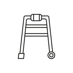 Obraz premium Walker icon flat line symbol set.