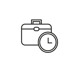 Work experience icon flat line symbol set.