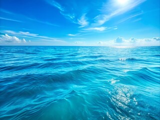 Obraz premium Serene Light Blue Sea Water Background with Gentle Wavelets for Tranquil Wallpaper Design, Coastal Aesthetics, and Calming Nature Vibes