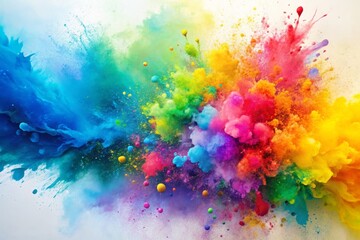 Fototapeta premium Vibrant Abstract Multicolored Watercolor Background Design for Creative Projects and Visual Arts