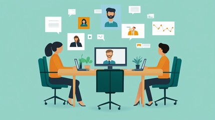 With the internet, global communication is now possible. Remote workers or freelancers can easily connect with companies through video conferencing.