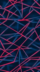 Abstract network lines in red and blue