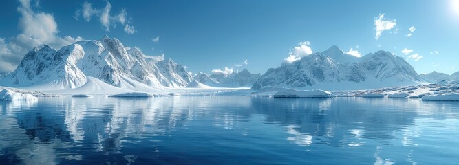 A vast panorama of the Arctic landscape in Antarctica