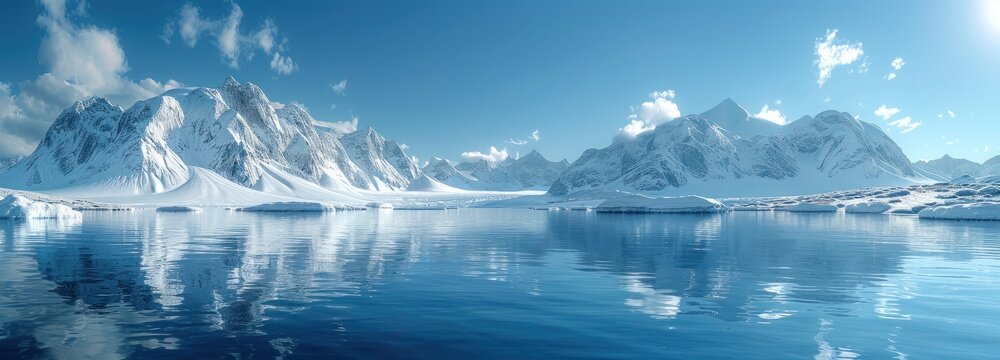 A vast panorama of the Arctic landscape in Antarctica