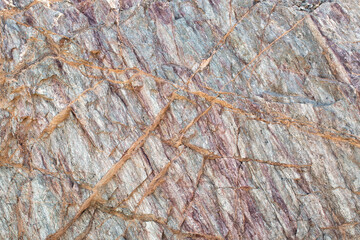 Exposed rock face with detailed geological strata patterns