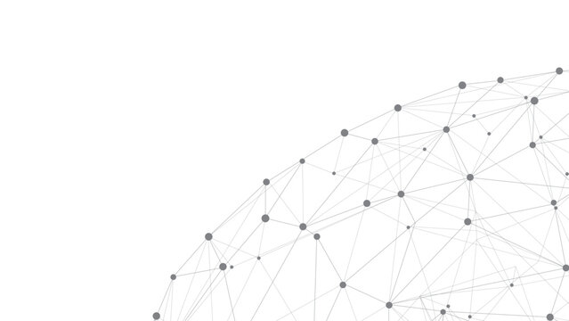 Technology abstract background. Abstract Plexus mesh geometric background. Circles connected by lines. Minimalist mesh backdrop. Abstract polygonal shape.