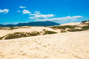 sand dunes and sky Joaquina beach Florianópolis, Santa Catarina, Brazil Florianopolis