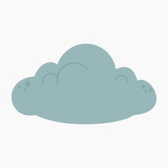 Cloud vector illustration isolated on white background