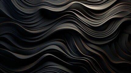 Fototapeta premium Black minimal background. Abstract shapes and textures.