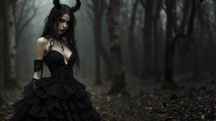 Fototapeta premium halloween vampire girl