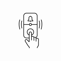 doorbell keylock icon sign vector