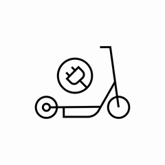 electric scooter icon sign vector