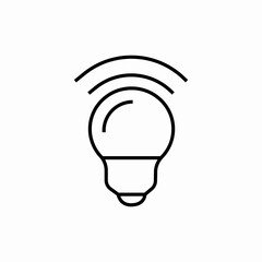 smart light bulb icon sign vector