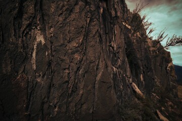 Dark rock, close up