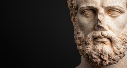 Weathered stone face with intense expression