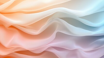 Soft and flowing abstract fabric waves