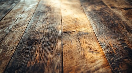 Obraz premium focused image of a wooden floor with the top and bottom portions in sharp detail