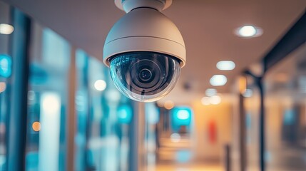 Modern Surveillance Camera in Contemporary Setting