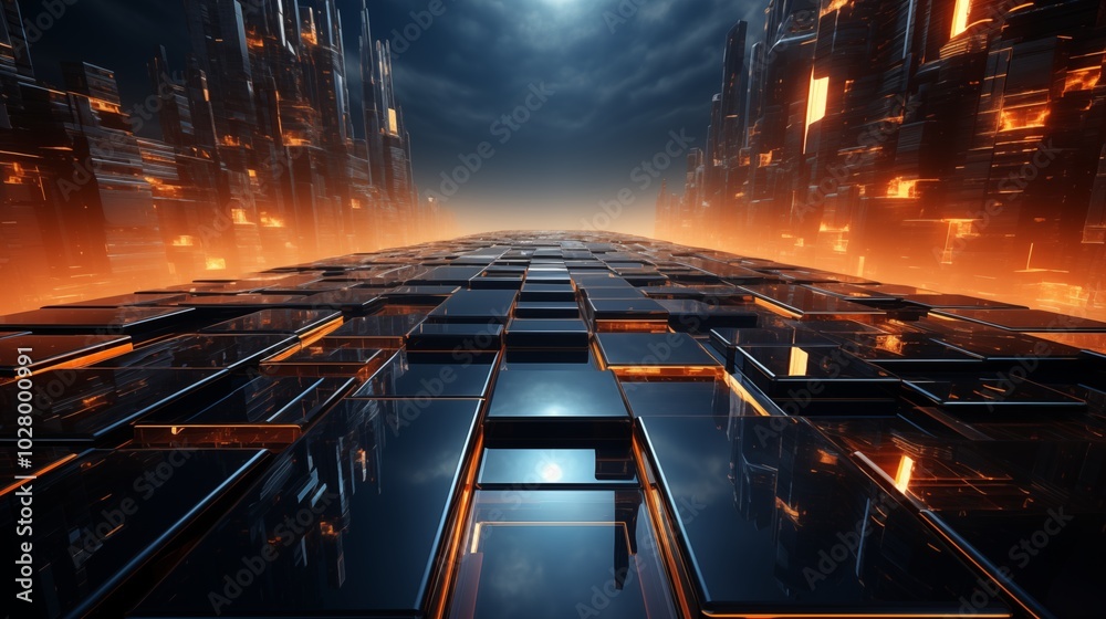 Canvas Prints ultra futurist tech abstract background.