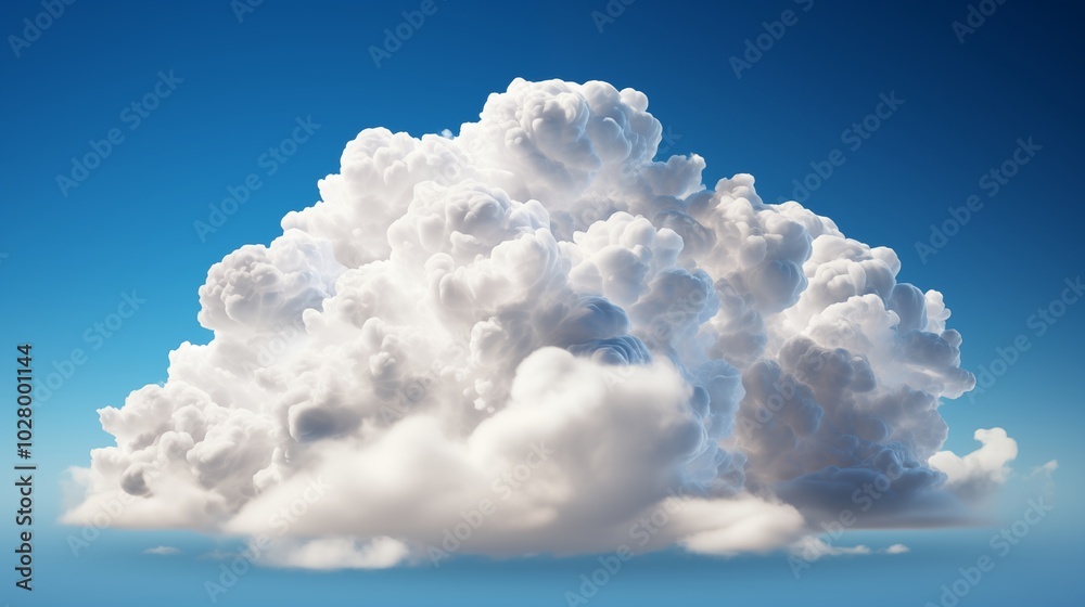 Poster white cloud isolated with transparent background