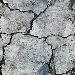Obraz premium seamless concrete texture with deep cracks and rough surface