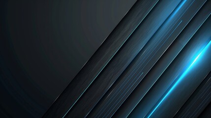 Obraz premium Abstract blue light is flowing on dark blue background with diagonal lines