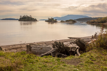 Ewing Cove Beach, Sucia Island Marine Park, Washington State. Emerald waters, forested trails, and sandstone formations have made Sucia Island a crown jewel among our state marine parks.