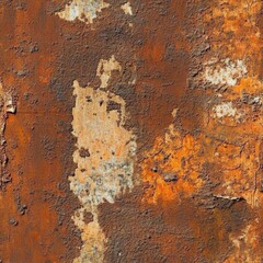 Fototapeta premium Photo of a seamless rusted brass texture, weathered look, deep rust patches