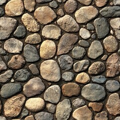 Fototapeta premium Photo of a seamless texture of cobblestone